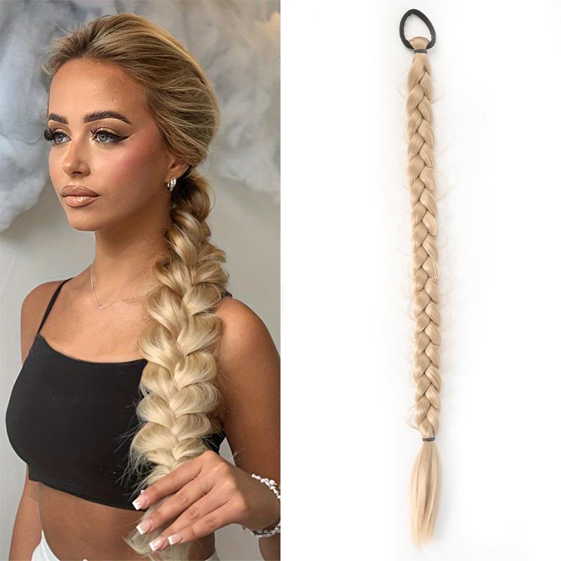 Peruka warkocz dziewczyna kucyk warkocz smażone ciasto twists długi warkocz kucyk peruka