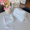 Lace Fabric Polka Dot Makeup Bag for Women Girl Female's Cosmetic Pouch for Fresh & Sweet Style Brush Toiletry Bag Case