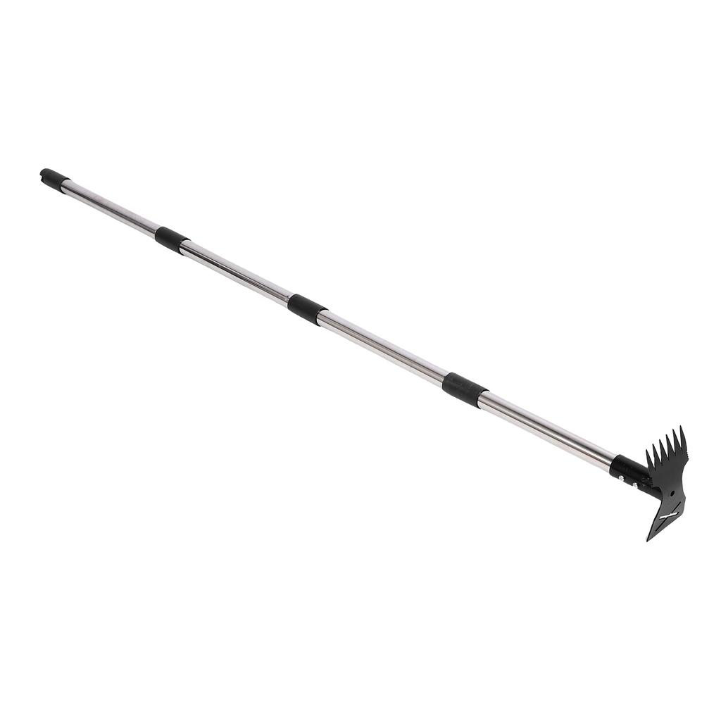Weed Puller Tool Long Handle Standing Detachable 2 in 1 Hand Weed Rake Action Hoe for Garden Patio Farm