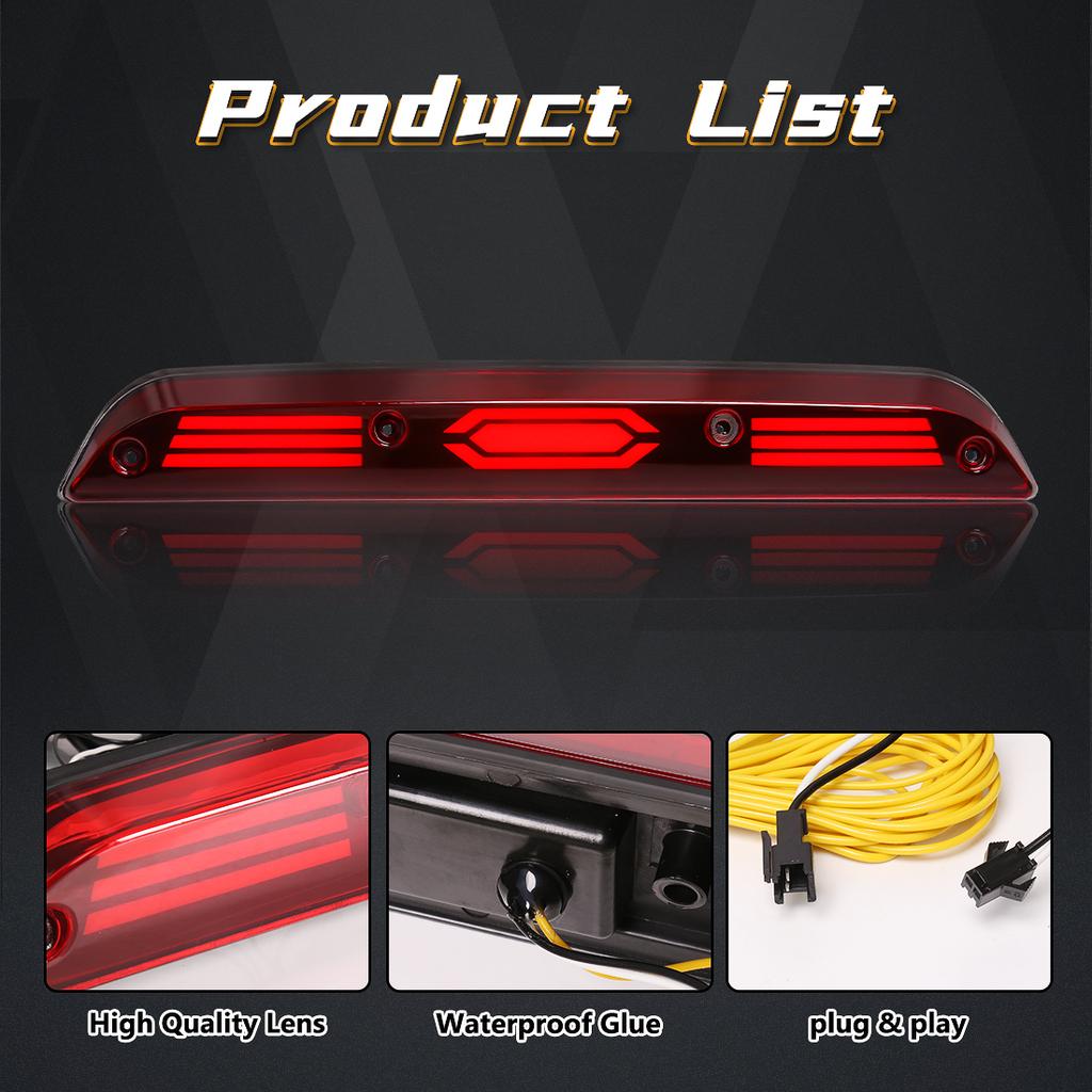 Third Brake Light For F150 2015 - 2025 F250 F350 F450 Ranger 2019 2020 2025 LED Additional Rear Brake Car Tail Stop Warning Lamp