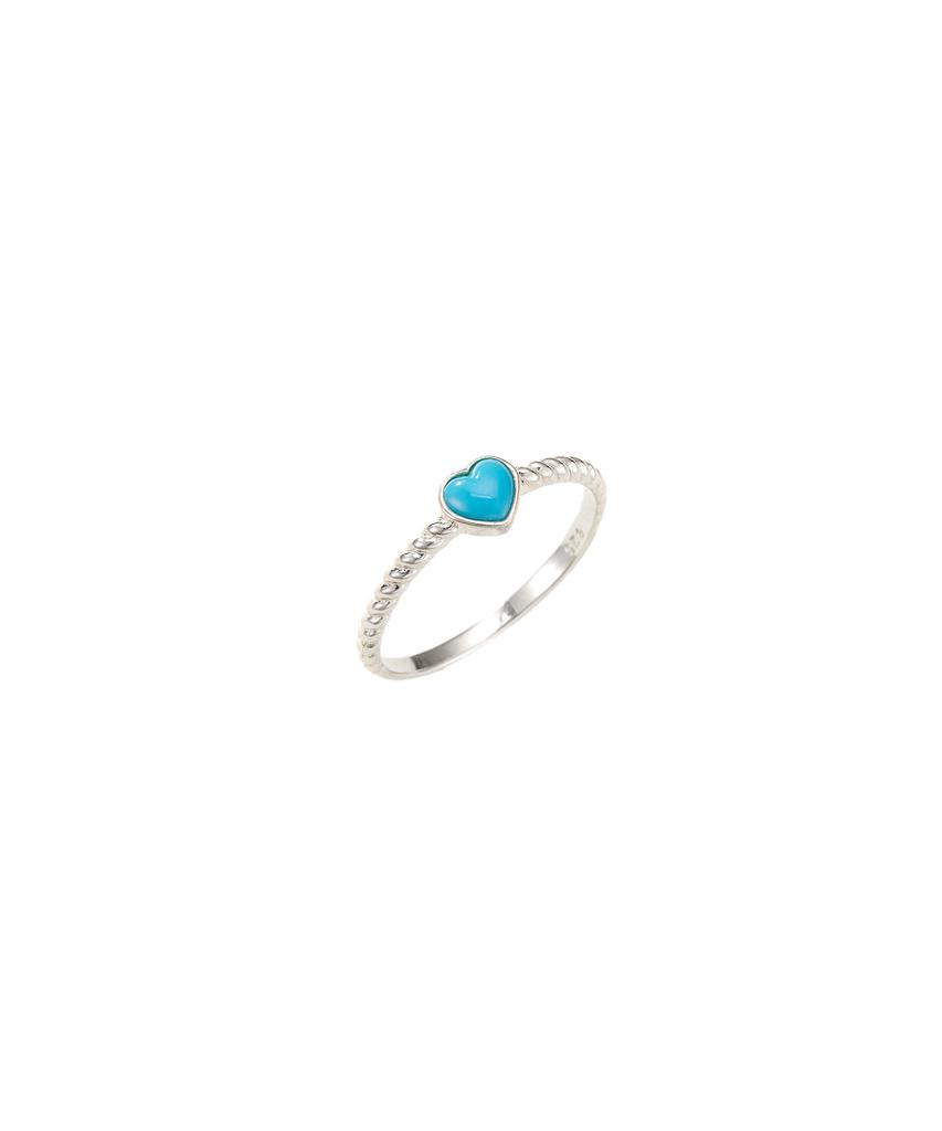 Findelise 925 Turquoise Twisted Heart Ring