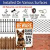 2D Flat, Yorkshire Terrier Warning Metal Sign, Decorative Aluminum Sign and Plaque, 8x12 Inches - Rustic "Beware of Guarding Yorkie" Wall Art