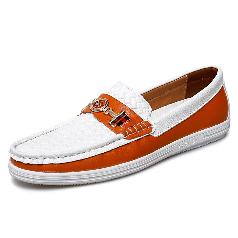 

Doudou shoes men s new British leather shoes men s driving loafers one-pedal casual shoes large size small leather shoes men 48