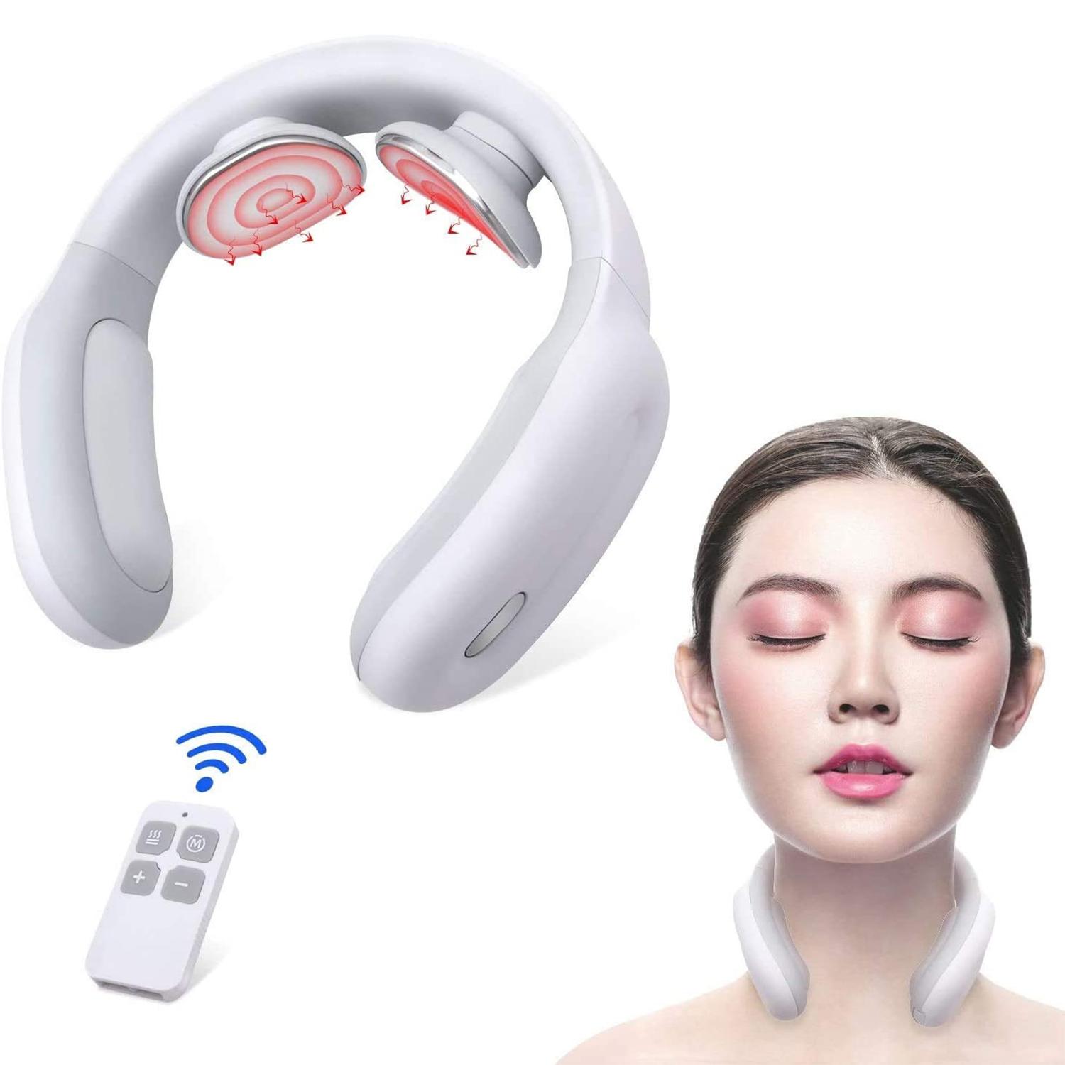 

Электрический импульсный массажер для шеи, интеллектуальный массажер для мышц плеч, EMS с нагревом, триггер для глубоких тканей, облегчение боли, здравоохранение