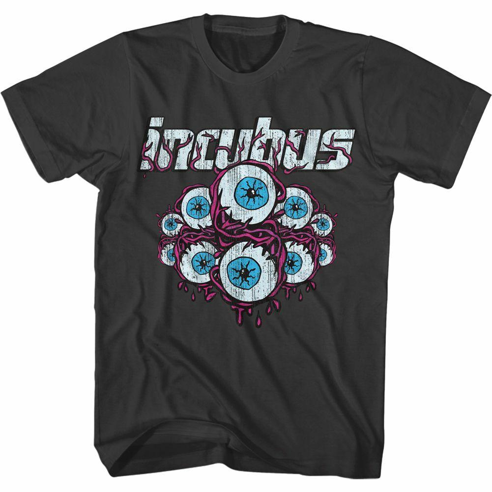 Incubus Logo and Eyeballs Smoke Adult T-Shirt XXL