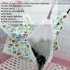 Small Animals Hanging Hammock Warm Plush Bunkbed Pet Cage Hammock For Hamster Ferret Chinchilla Guinea Pig Cartoon Green