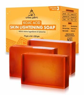 UrbanGabru Kojic Acid Skin Lightening Soap - Pack of 3