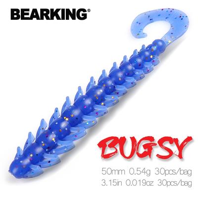 BEARKING Fishing Lure 50mm 0.54g 30pcs / Bag Bugsy Soft Baits Fishing Wobbler Bass Bait Artificial Fishing Soft Lure Tacke