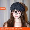 Spring and Summer Japanese Literary Stripes Thin Octagonal Hat Female Niche Wrinkled Painter Beret Showing Face Small Newsboy Hat