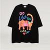 Y2k Tops Women Clothing T-shirt Women Kawaii Summer New Loose Solid Tees Cute Cat Casual Loose Female Oversized O Neck Tshirt