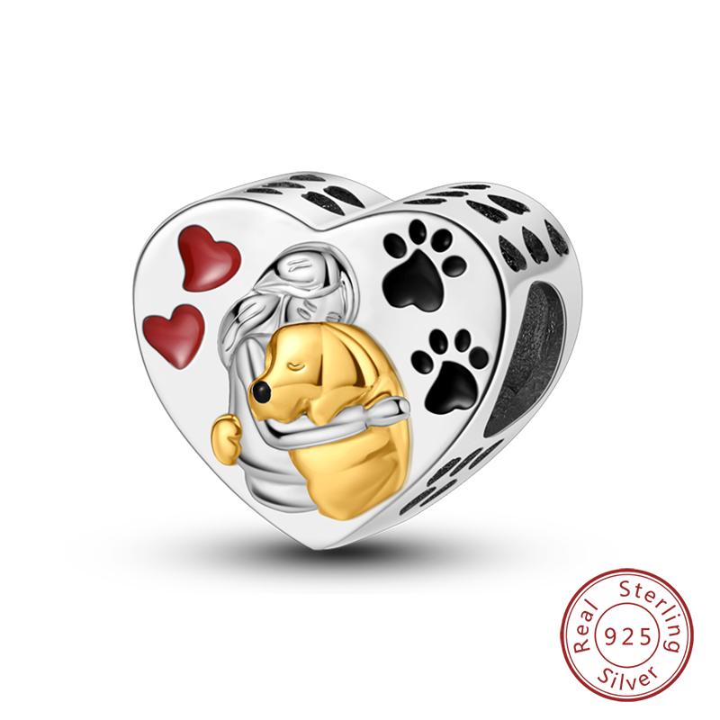 100% Copper Heart Shaped Warm Family Charm Beads Fit Qikaola Original Bracelets Fine Diy Mother'S Day Jewelry Gifts