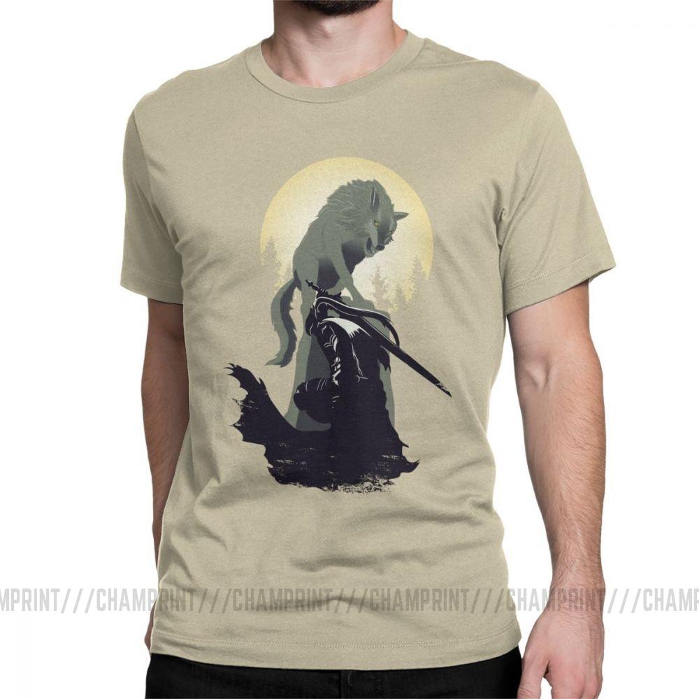 Knight Artorias And Sif Dark Souls T-Shirt Men 100% Cotton T Shirt Praise The Sun Bloodborne Game Short Sleeve Tee Plus Size