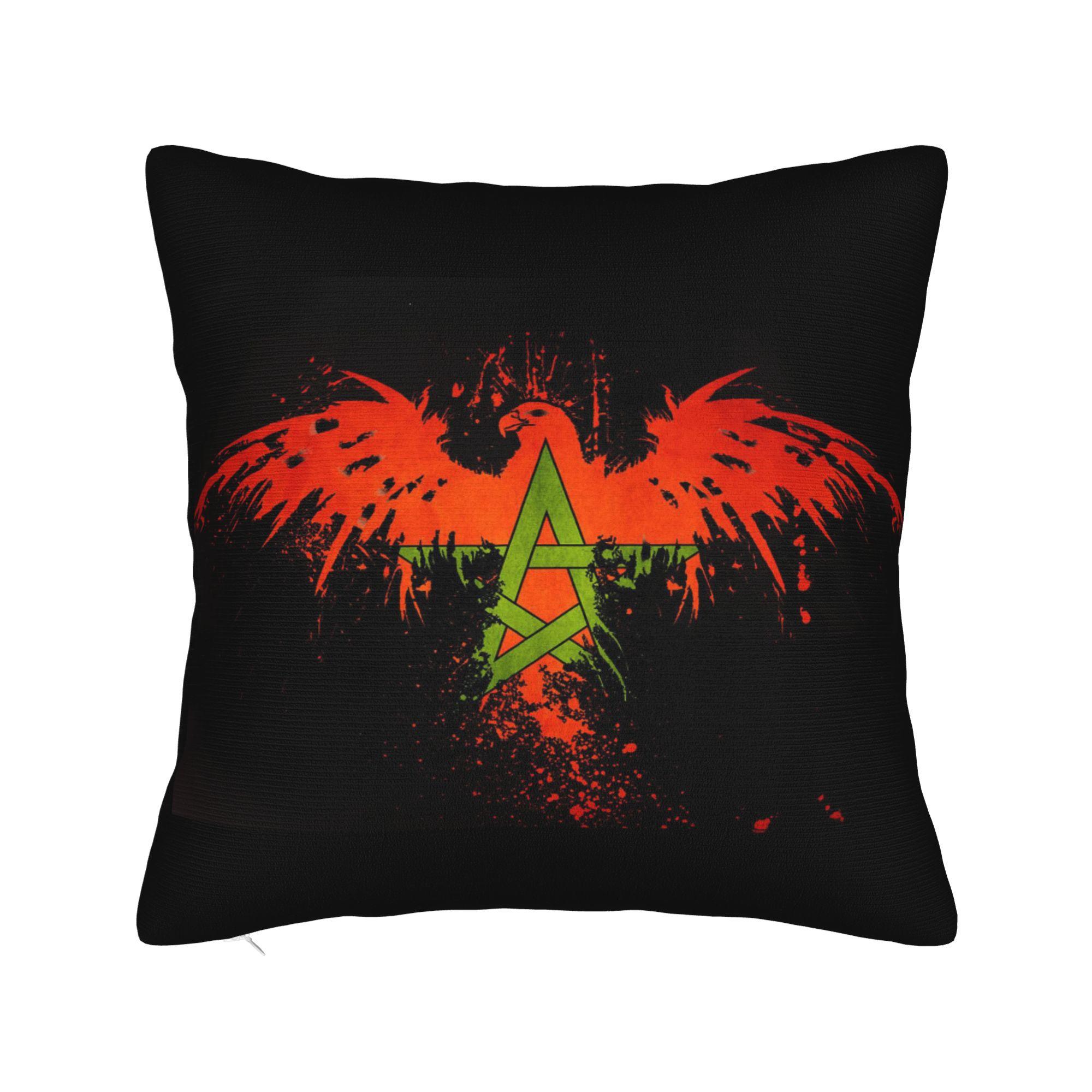 I Love Morocco Proud To Be Moroccan Flag Morocco  Square Pillow Cases  Cushion Covers Custom Decor Pillowcase for Sofa 45x45cm 30x30cm 12x12in