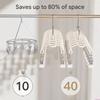 Portable Travel Laundry Rack 20 Rustproof Clip Stainless Steel Clothesline Holder For Underwear Sock Drying Solution