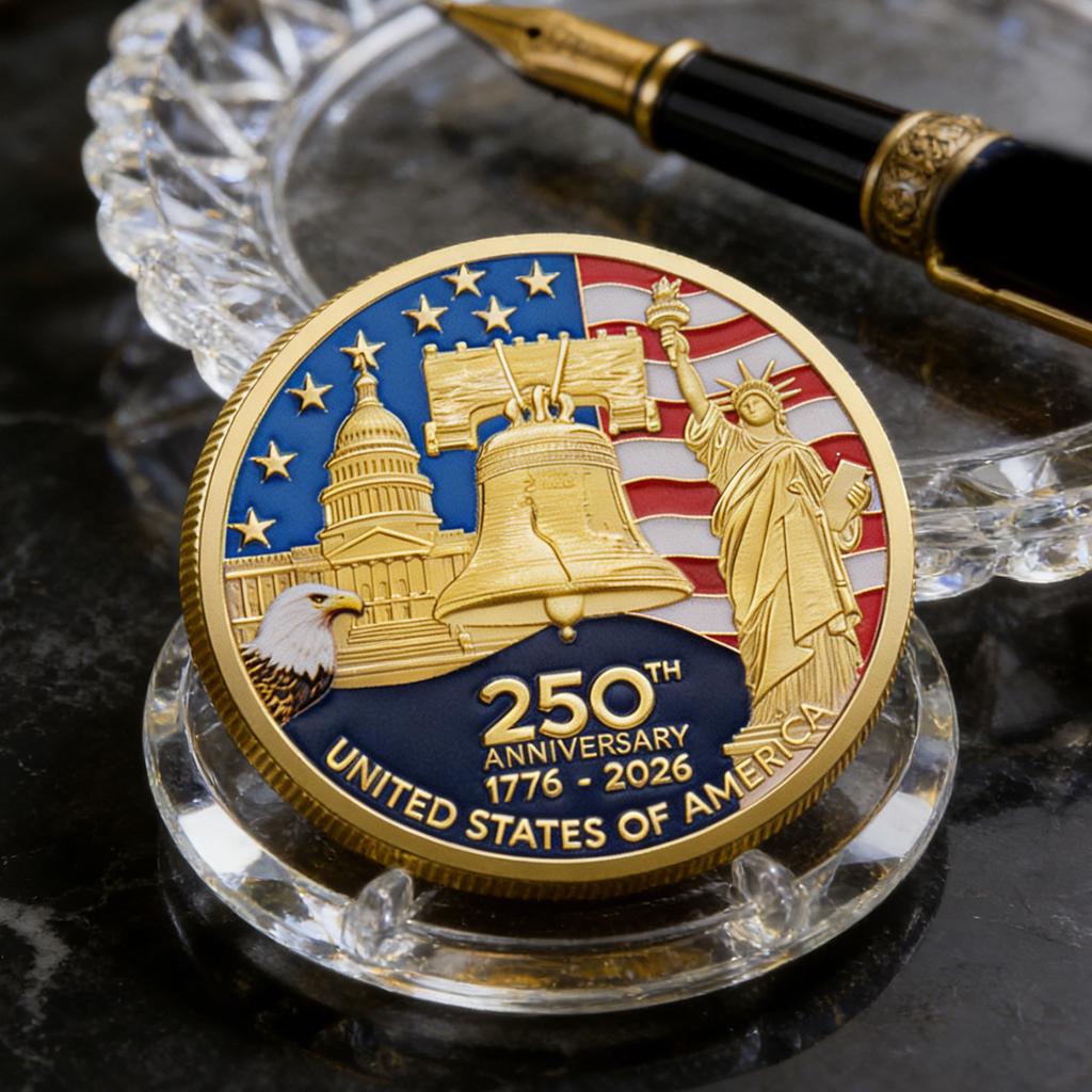 1776 To 2026 American Freedom Coin Features Bell Designs Independence Memorial Coin
