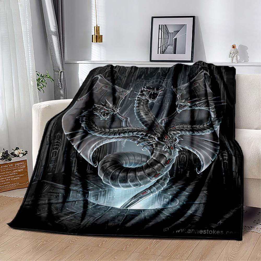 Gothic Style Blanket Soft & Cozy Perfect for Seaside Bed Office Four Seasons Multipurpose Playful Design Gift for Travel Home Birthdays