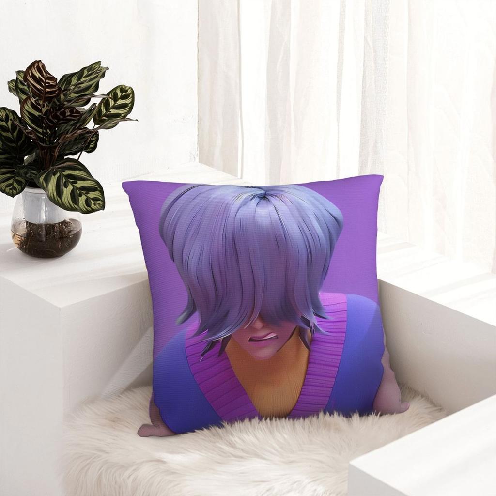 KPop Demon Hunters Saja Boys Pillowcase Printed Fabric Cushion Cover Decor Pillow Case Cover Bed Square 18''
