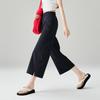 SOFSIL Damen Hochtaillierte Weitbeinige Cropped Freizeithose