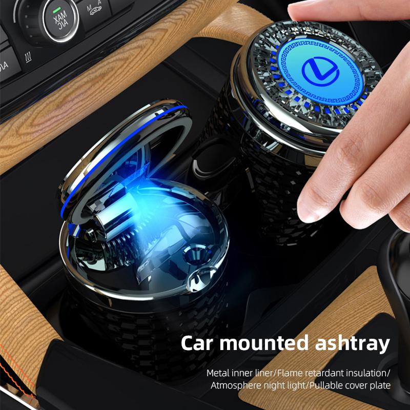 Car Ashtray LED Noctilucent Cigarette Butt Trash Box Accessories For Lexus F SPORT ES RX NX LS UX LM LX GX LC RZ IS CT GS RC HS