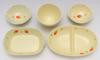 SOUSEN Seto Ware Gift Set of 5 White Medium Plates with Strawberry Boxed Patterns,