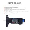 Digital Car Tyre Tire Tread Depth Gauge Meter Auto Tire Wear Detection Measuring Tool Caliper Thickness Gauges Monitoring System
