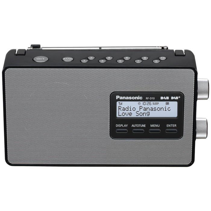 Radio PANASONIC D10 - DAB/DAB+ - FM - 2W - Noir