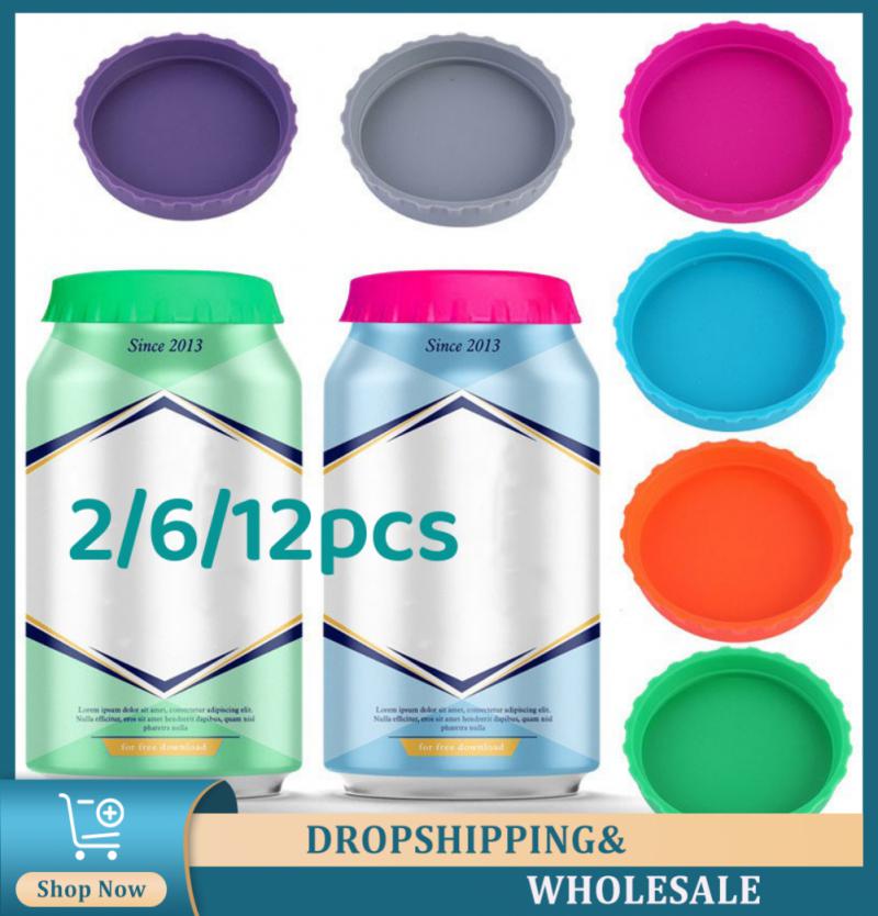 

2/6/12pcs Silicone Beer Bottle Cap Preservative Cover Bottle Cover Vinegar Soy Corktail Lid Wine Stopper Bar Accessories