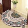 Bohemian Semi-Circular Carpet Anti-fouling Welcome Mat Durable Door Mat  Bathroom Entrance