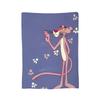 Pinks Panthers Cartoon Flannel Throw Blankets Leopard Head Blanket for Sofa Office Lightweight Thin Bedding Throws,