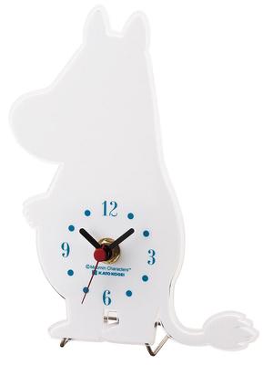 Sunfarm Moomin Silhouette Drahtständer Mini Tischuhr, Moomin, Weiß, KC5083