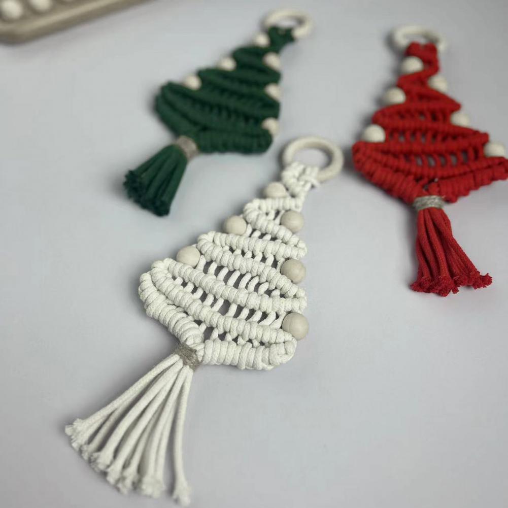 High-quality Pendant Holiday Decorations Hand-woven Cotton Rope Christmas Tree Ornaments for Holiday Home Decor Festive for Home