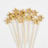 50Pcs Star Disposable Bamboo Skewers Cake Cocktail Picks Food Buffet Fruit Forks Birthday Party Wedding Supplies Christmas Decor