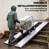 2-Piece Set Foldable Loading Ramp Metal Threshold Ramp with Handles up to 400 kg, for Tires up to 22.5 cm