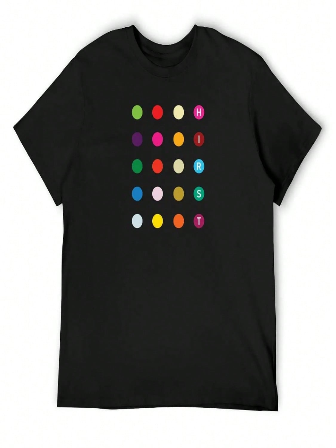 Hirst Dots T-Shirt Oversized Blue Archive  unisex T Shirts High Quality S разноцветный