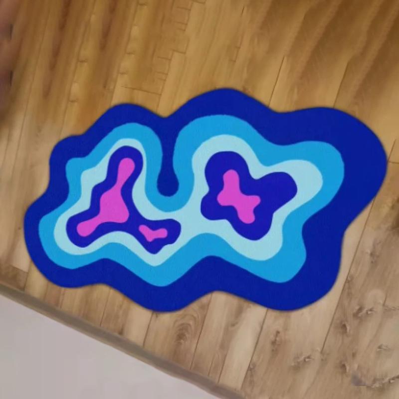 Irregular Carpets For Living Room Modern Style Bedroom Decor Carpet Thicken Lounge Anti-Slip Floor Mat Fluffy Plush Bedside Rug