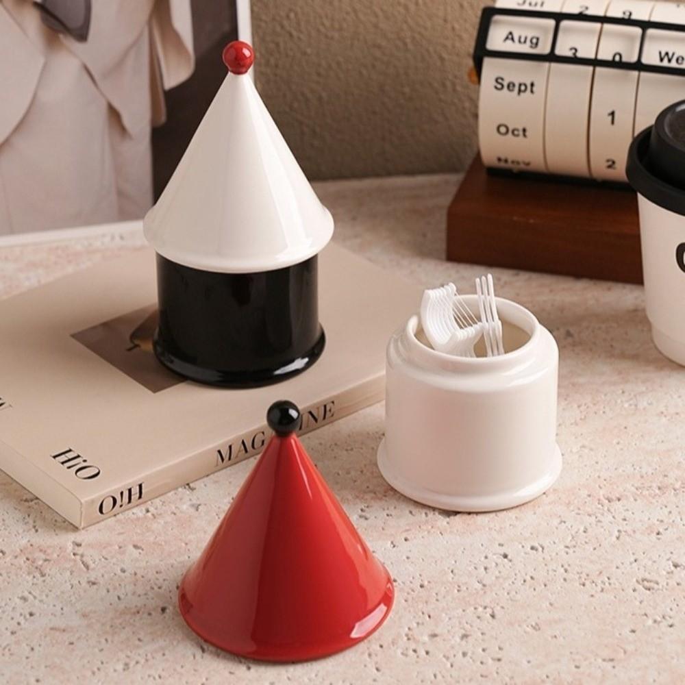 Light Luxury Floss Cotton Swab Organizer Multi-functional Ceramic Storage Box  Kitchen