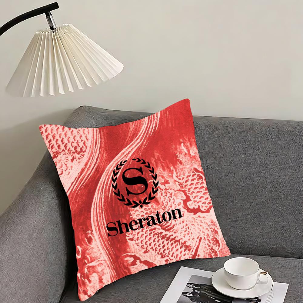 Sheraton Hotel Cushion Cover Reversible Plush Pillow Cover – For Car, Sofa, Bedroom, Perfect As a Gift.