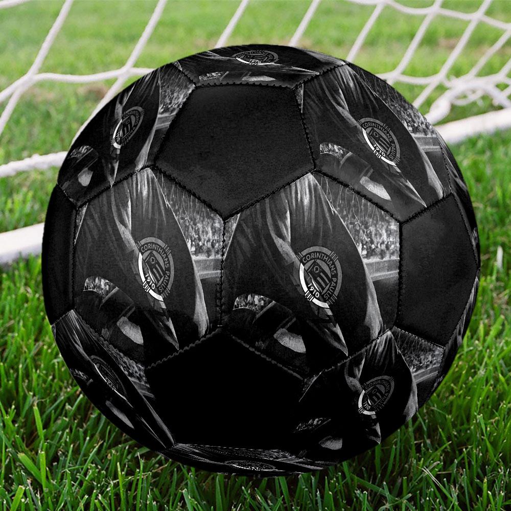 Sport Club Corinthians Paulista Size 5 Soccer Ball, Machine-Stitched PVC, Durable & High Bounce, All Ages Fit, Fan Merchandise, Matches & Outdoor Use.