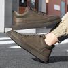 Men Genuine Leather Casual Shoes Lace-up Skate Heightening Shoes New Brand Comfortable Flat Shoes High End Fashion Lace Up Shoes