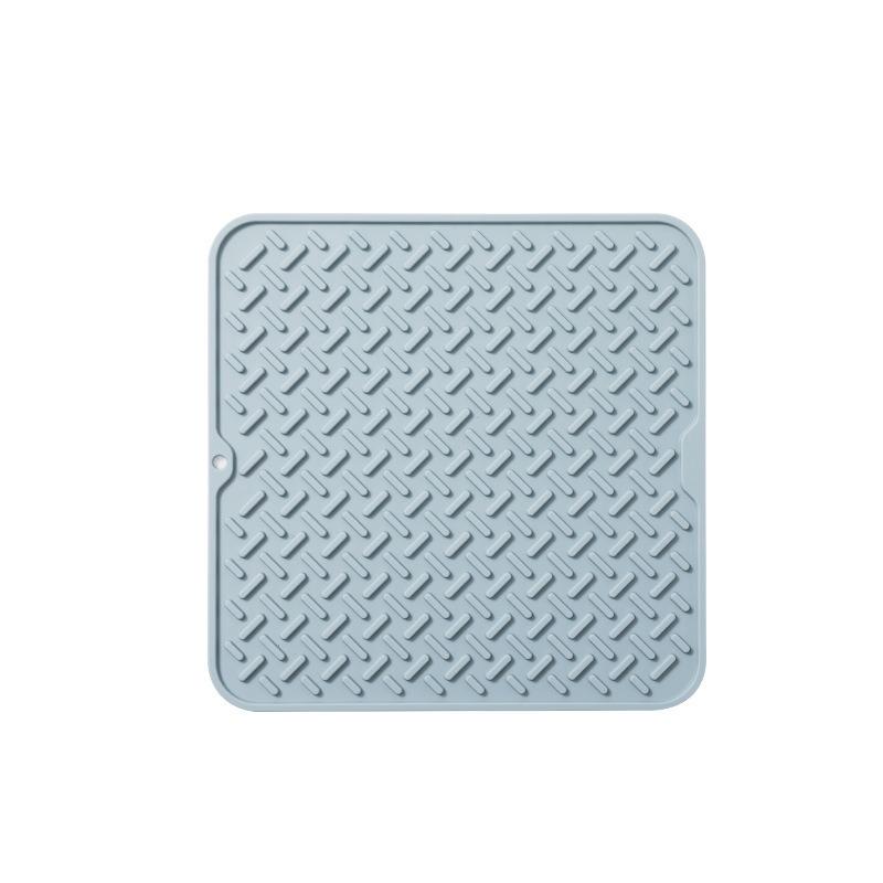 Silicone Hollow Drainage Heat Insulation Mat Square Sink Mat for Kitchen Sink Bottom Anti-scratch Anti-drop