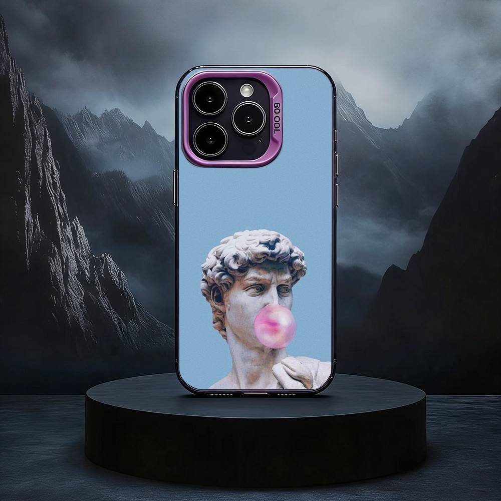 

D-David-ID A-Art-RT Phone Case For iPhone17,16,15,14,13,12,11 Plus,Pro Max Black Candy silver phone case iPhone12