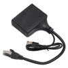 Ethernet Splitter 1 in 4 Out RJ45 Interface 1000Mbps Gold Plated Pin Safe Stable Signal LAN