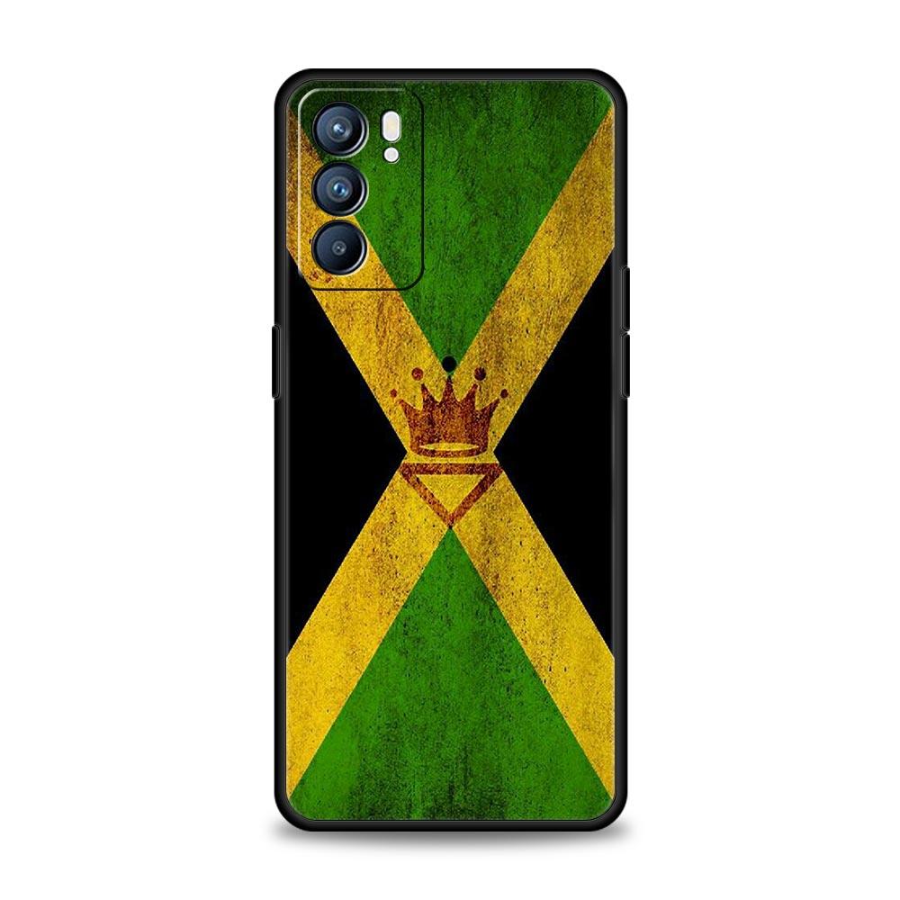 Handyhülle für Oppo Reno13 Reno12 Reno11 F Reno10 Pro A54 A53 A95 A76 A74 A57 A98 A80 A79 5G A78 4G Hülle Jamaika Nationalflagge