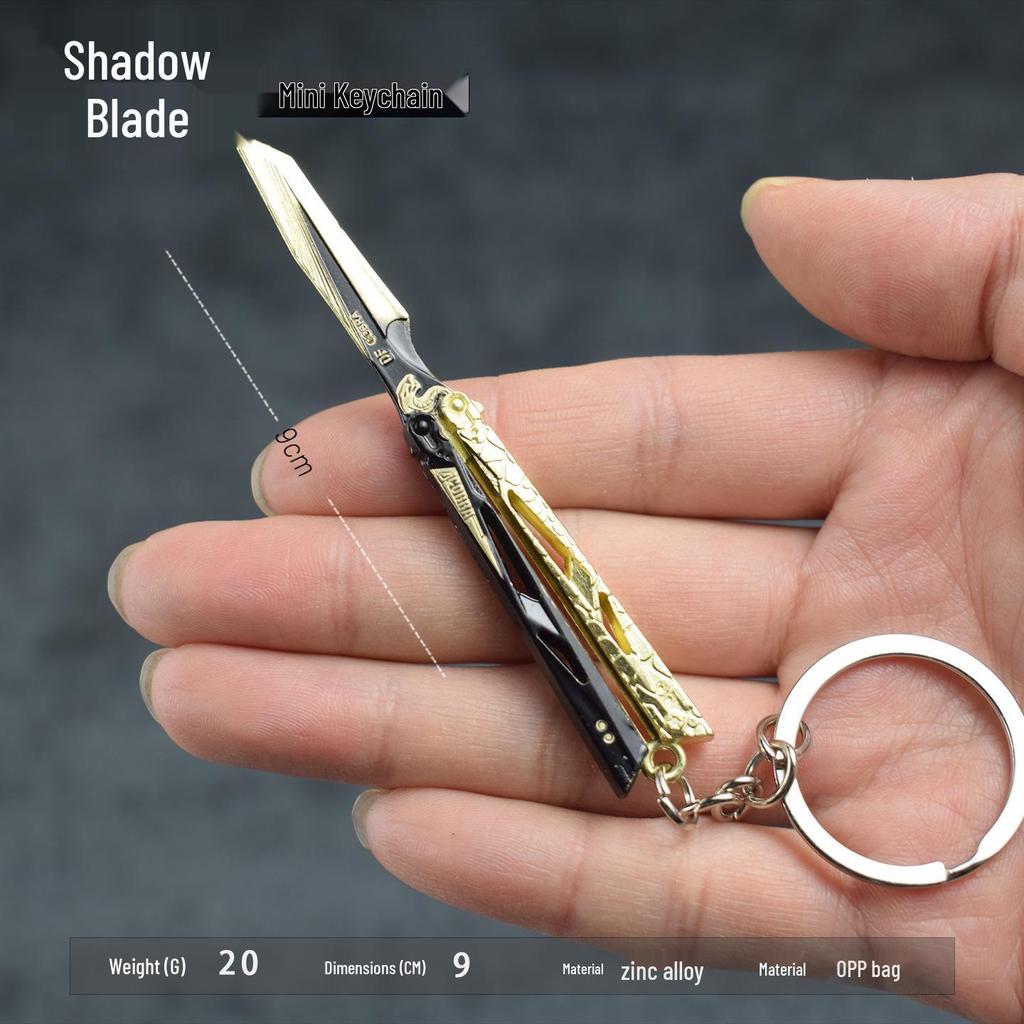 Mini Metal Shadow Blade Keychain Ornament Toy