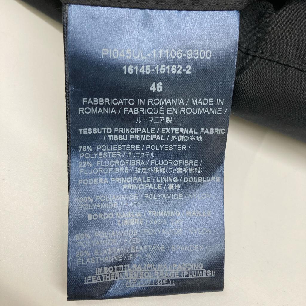 HERNO PI045UL Black Laminar Half Zip Down Jacket Jacket 46 blackUsed