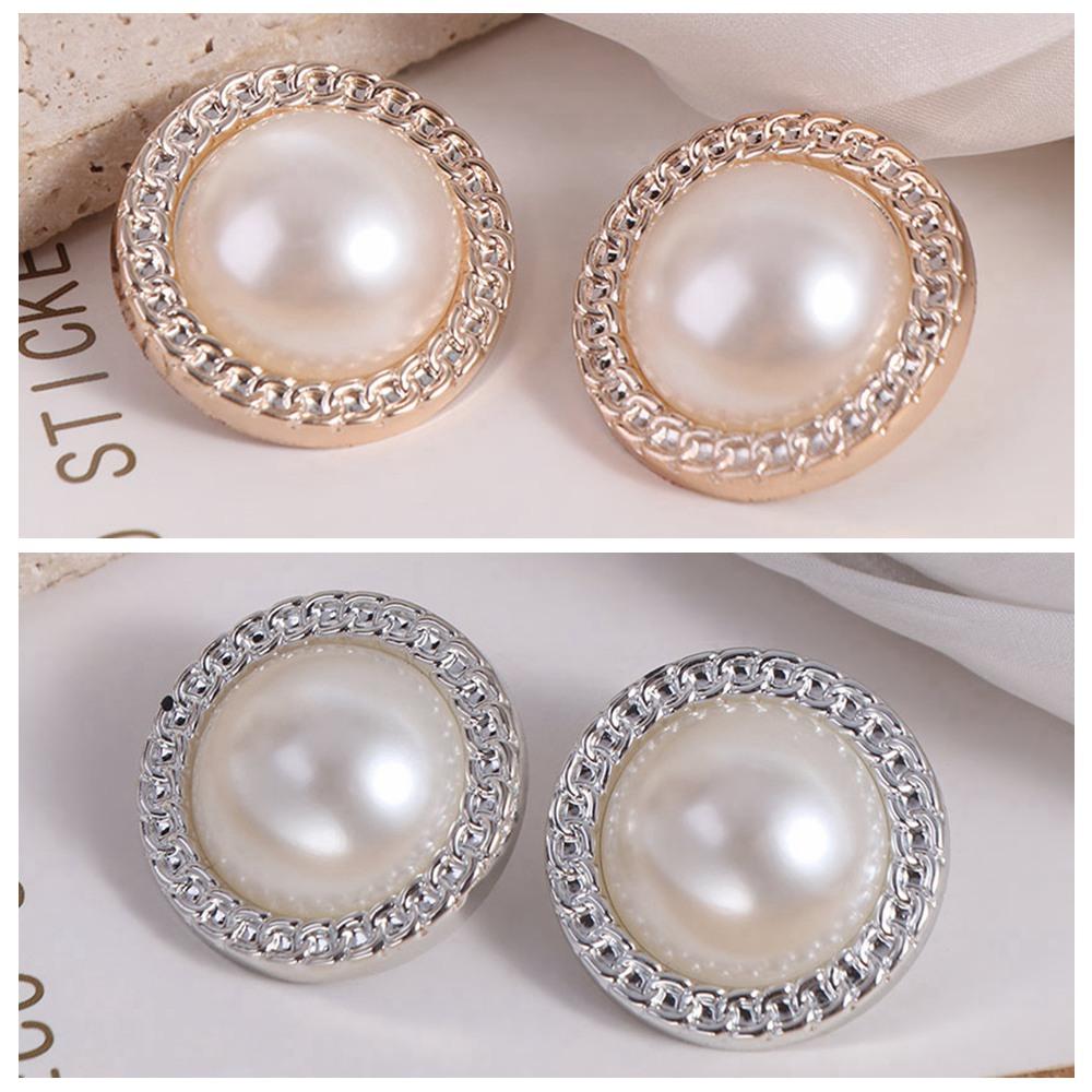 50 ΤΕΜ Λαμπερά Πουλόβερ Μαργαριταρένια Κουμπιά Στρογγυλά Κουμπιά Ραψίματος Κουμπιά για Πουκάμισο Κουμπιά Ρούχων Ραφή Ρούχων