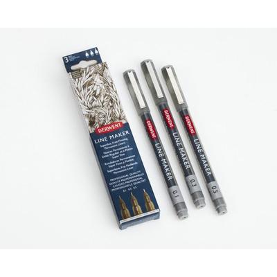 Derwent - Fine Tip Graphite Ink Liners Derwent Line Maker X3