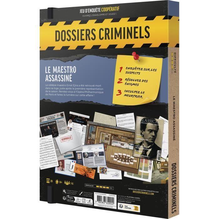 Le Maestro Assassiné - Asmodee - Jeu d'enquête - Dès 18 ans - Fabriqué en France