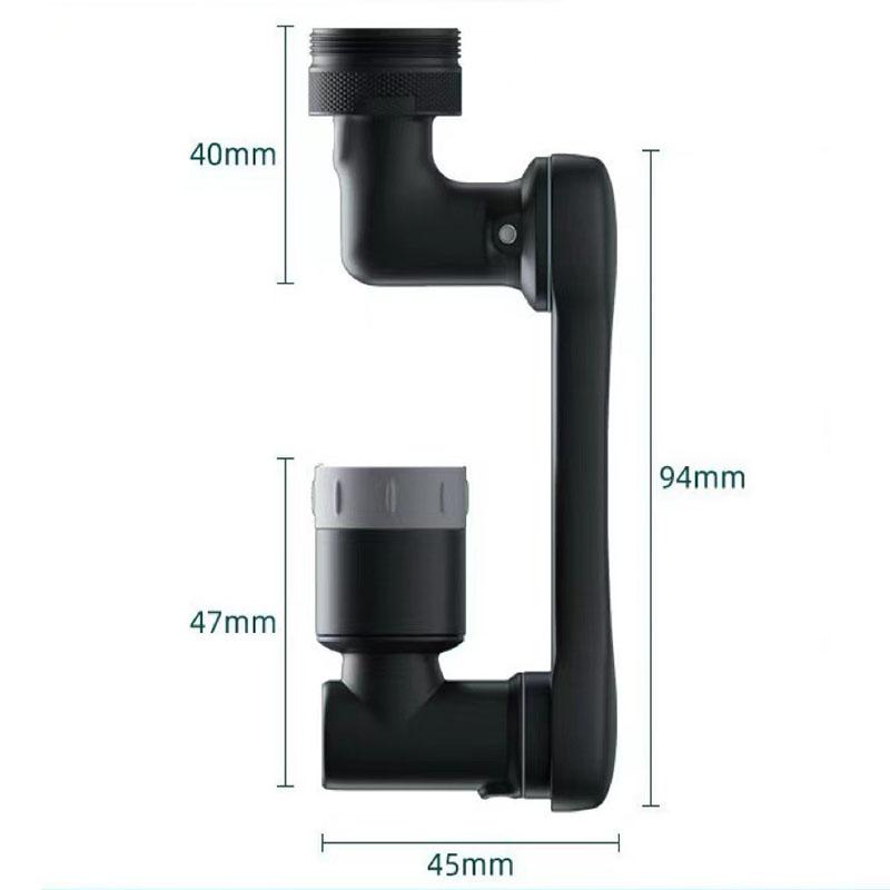 Black/Sliver Universal 1080° Free Rotation Faucets Extender Sprayer Head Copper Kitchen Faucet Aerator Water Tap Nozzle