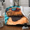 1pc Cool Capybara Blanket - Perfect Gift for Birthdays, Christmas & Halloween- Soft, Warm & Versatile yy250909115